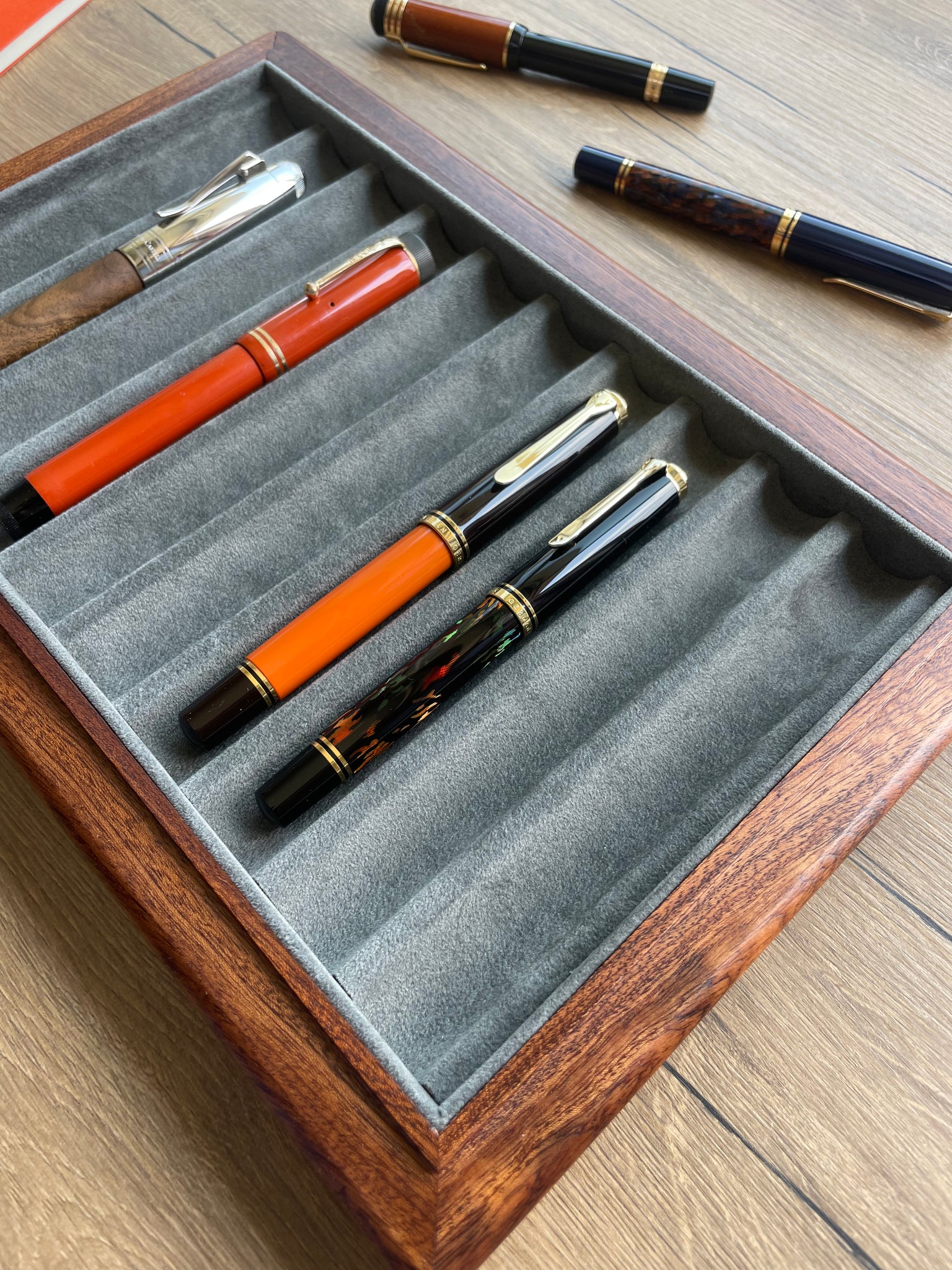 WOODEN PEN STORAGE TRAY - 11