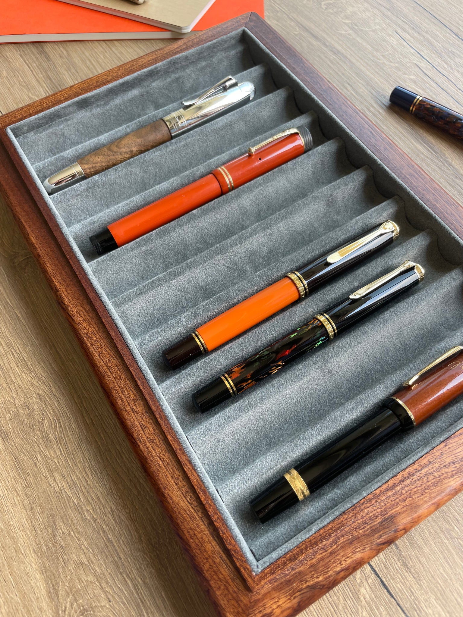 WOODEN PEN STORAGE TRAY - 11