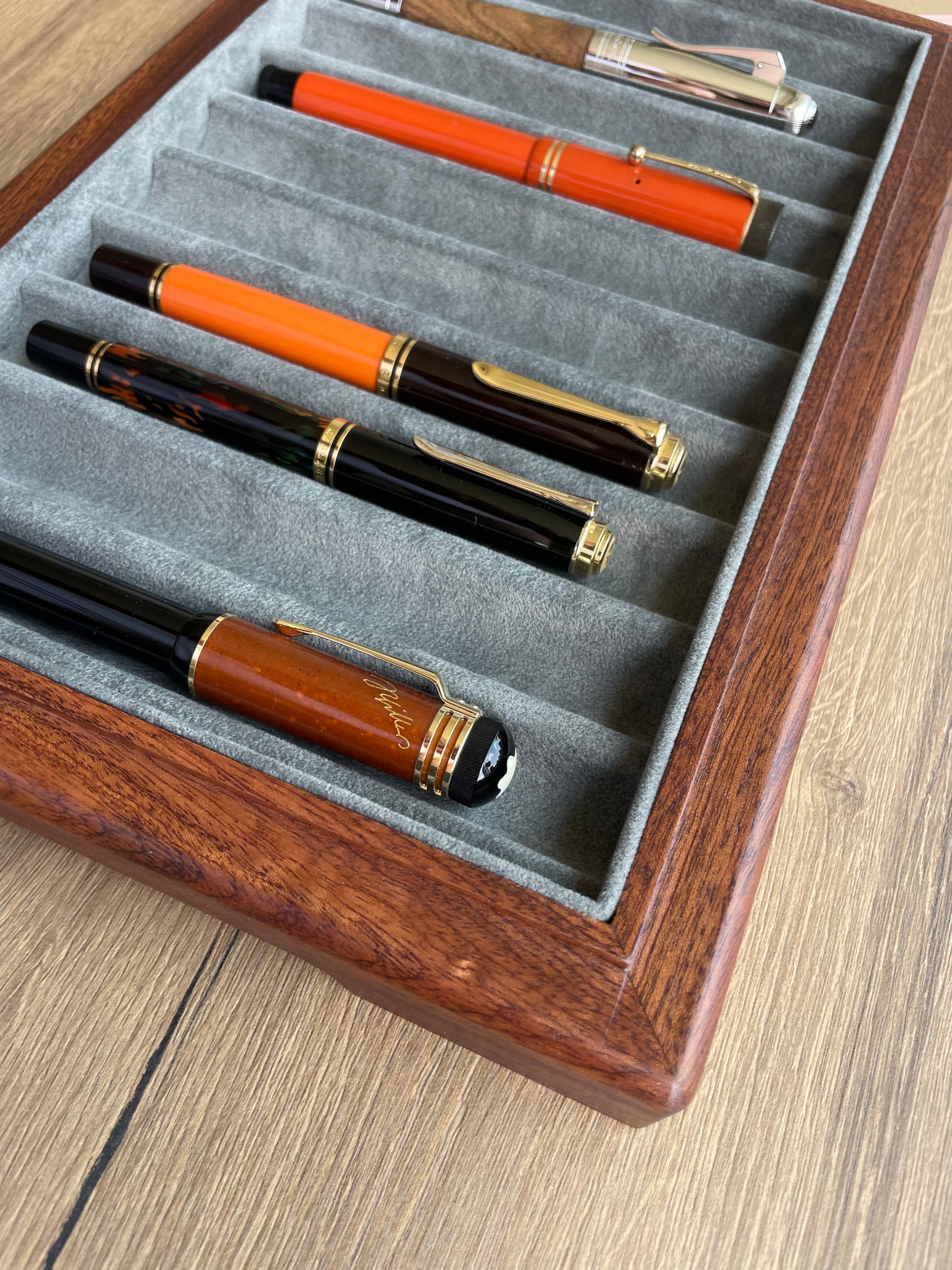 WOODEN PEN STORAGE TRAY - 11